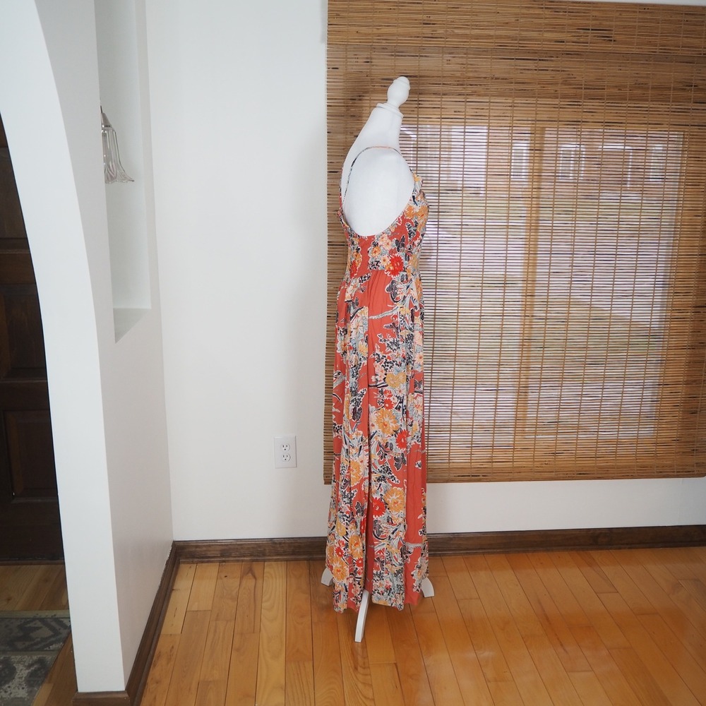 Intimately Free People Through the Vine Pink Floral Printed Maxi Dress Sz Large - Picture 8 of 11